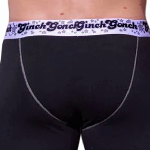 GINCH Gonch Statement Graphic Underwear Long Line Boxer Brief Black Magic NIP - Picture 5 of 7